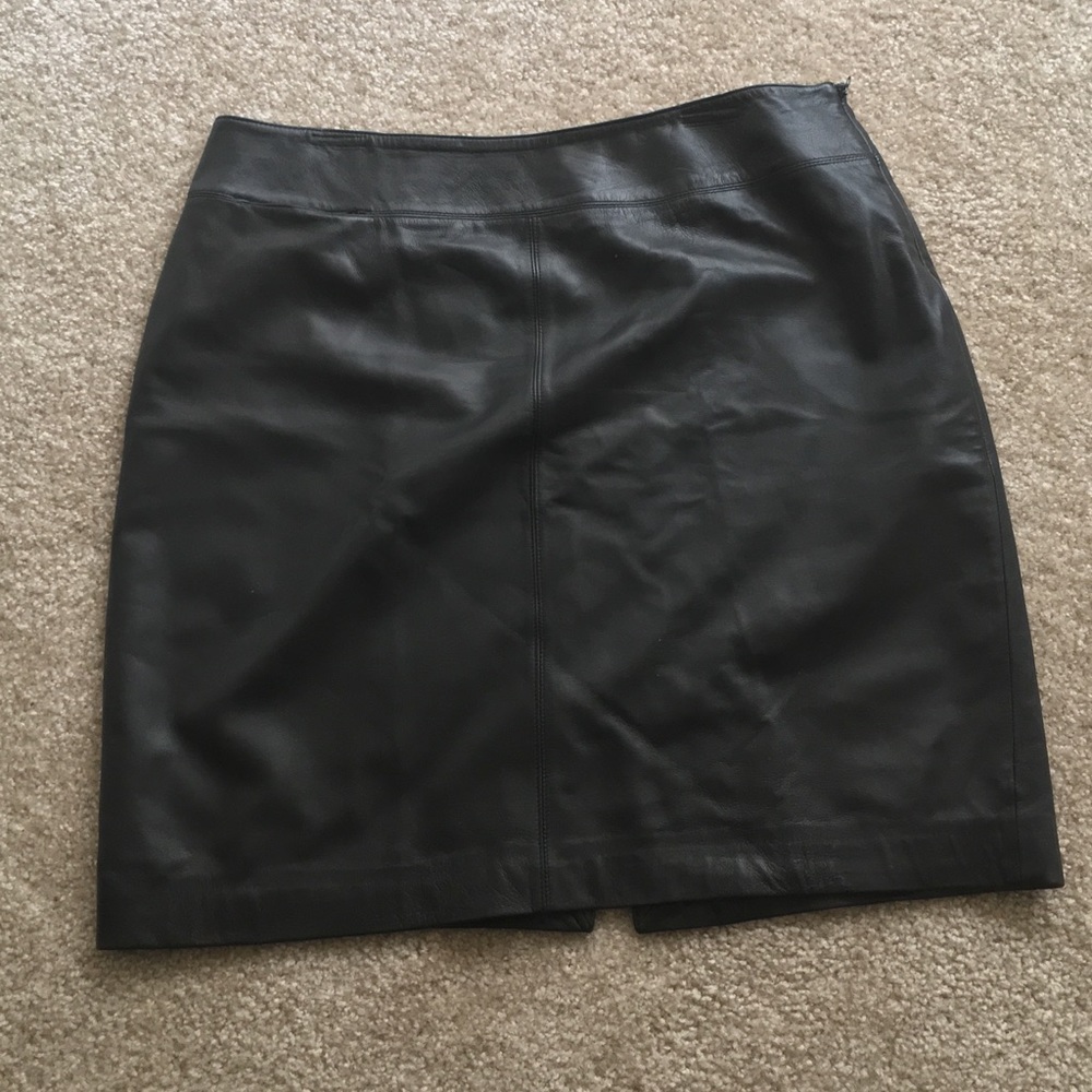 Lord&Taylor Leather Skirt